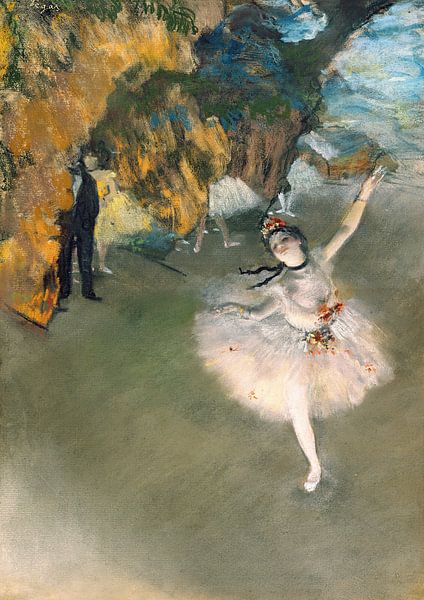 Edgar Degas,Der Star oder Tänzer auf der Bühne von finemasterpiece