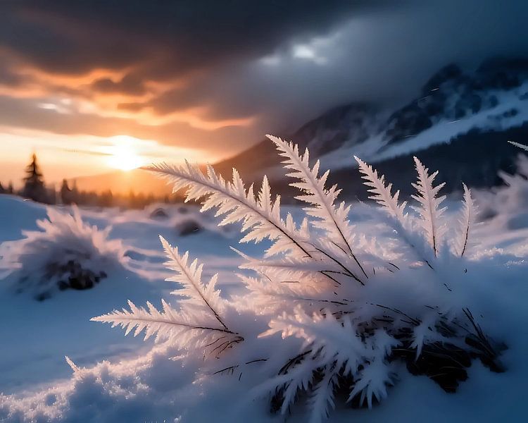Tempête hivernale dans la dernière lumière par Jean Pierre