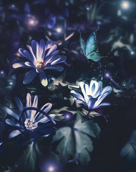 purple blue flowers fantasy by Jess Klikt Fotografie