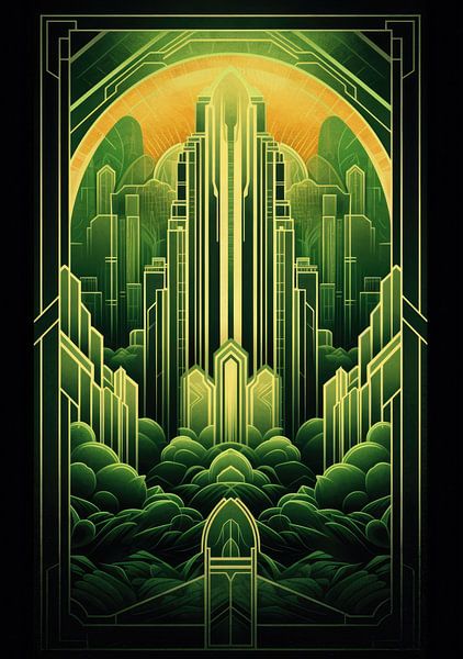 Art Deco Art Print Poster Print Wall Art by Niklas Maximilian