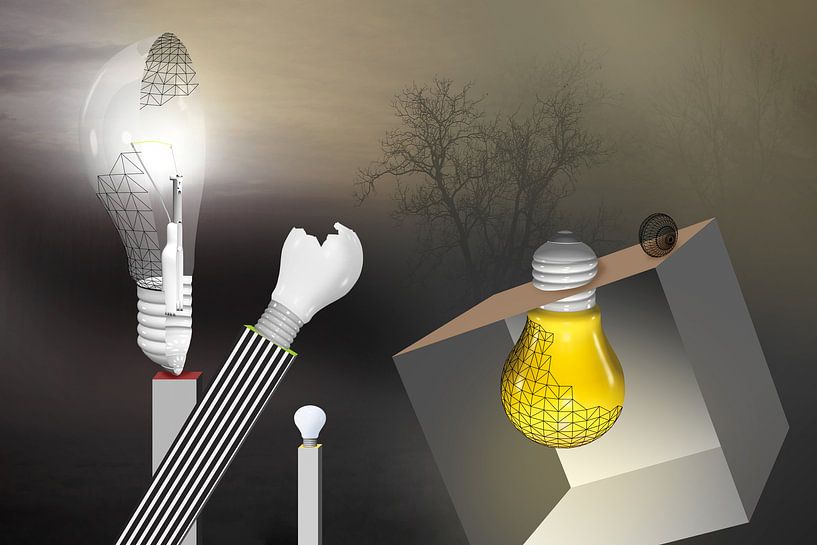 Thomas A. Edison vindt de gloeilamp uit... van Erich Krätschmer