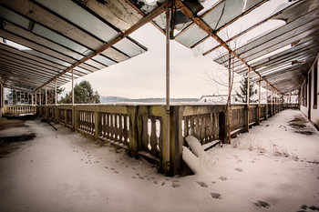 De terrassen van een sanatorium