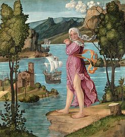 Woman Standing at Water's Edge, Girolamo dai Libri