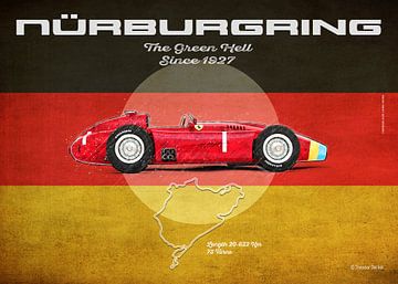 Nürburgring Vintage Ferrari D50 liggend formaat van Theodor Decker