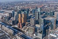 Luchtfoto van de Zuidas in Amsterdam.
