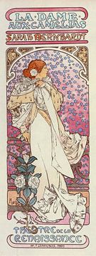 La Dame Aux Camélias (1898) door Alphonse Mucha van Peter Balan
