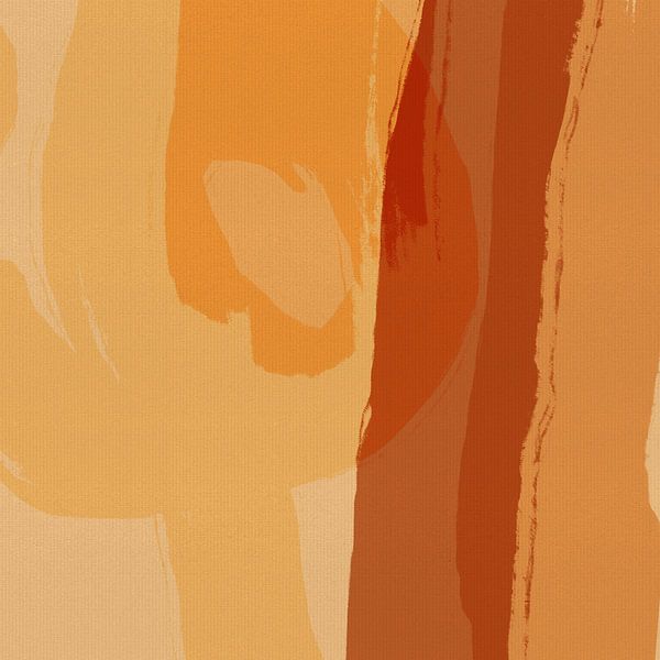 Minimalist art in warm yellow and terracotta tones by Abstract Minimalist Art