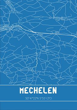 Blaupause | Karte | Mechelen (Limburg) von Rezona