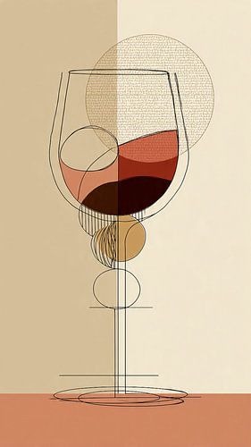 Geometric wine glass arrangement