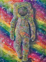 Astronaut in het Universum van Kleuren