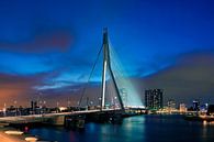 Erasmusbrug in de nacht te Rotterdam van Anton de Zeeuw thumbnail