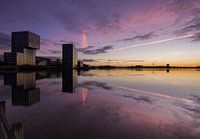 Lever du soleil sur le Weerwater à Almere