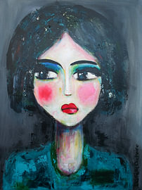 Abstraktes Porträt van Francoise - Pablo Picasso von Daniëlle Ducheine