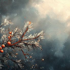 Funkelnde Weihnachtszweige von Kunst Laune