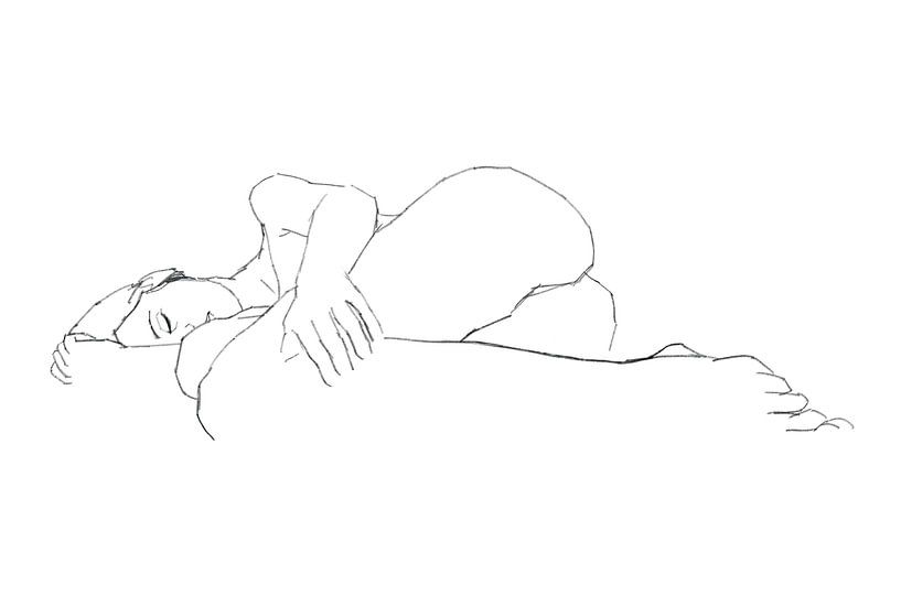 Femme nue allongée. par Michael Kremer