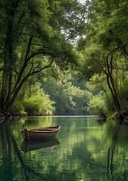 Stille Waldreflexion