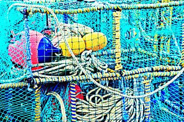 Crab traps mixed media by Werner Lehmann