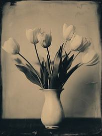 Tulipes dans un vase n° 4 sur Studio Silver & Sepia