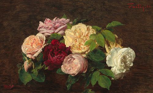 Rozen op een tafel, Henri Fantin-Latour