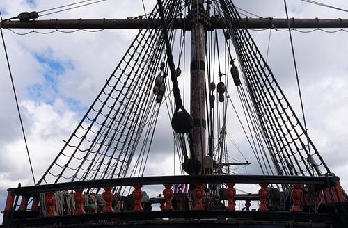 Deelvergroting acvterdek Batavia Lelystad.