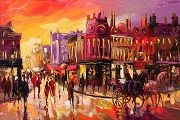 Vibrant city at sunset by Imperial Art House