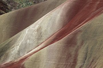 Painted Hills in the John Day Fossil Beds National Monument at Mitchell City, Wheeler County, Northe by Frank Fichtmüller
