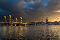 Façade de la ville de Kampen à l'heure dorée par Fotografie Ronald Aperçu