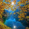 Les étoiles du soleil dans le lac de Gosau sur Christa Kramer