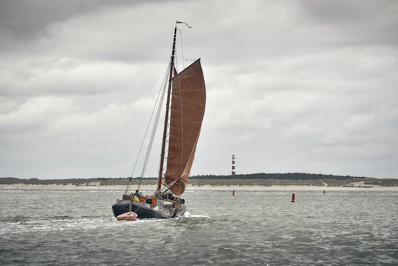 Segel-Tjalk bei Ameland von Johan Kalthof