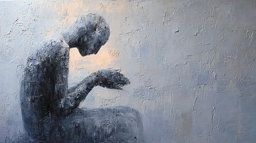 Surreale Verfallstransformation – Acryl-Strukturmalerei