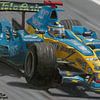 Fernando Alonso Renault 2005 sur Toon Nagtegaal