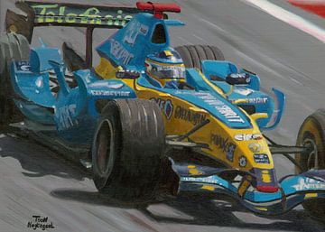 Fernando Alonso Renault 2005 van Toon Nagtegaal