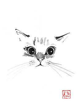 cute cat face by Péchane Sumie