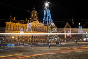 Kerstsfeer op 'de Dam' in Amsterdam