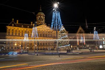Kerstsfeer op 'de Dam' in Amsterdam