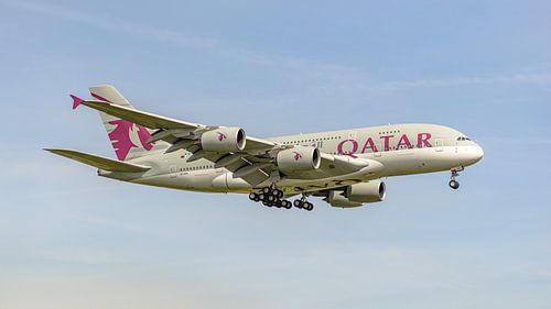 Qatar Airways Airbus A380 passagiersvliegtuig.
