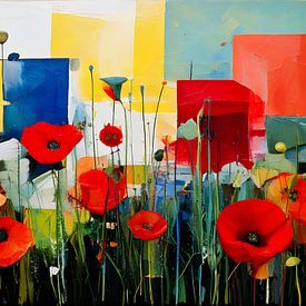 Poppy red by Martine Affre Eisenlohr