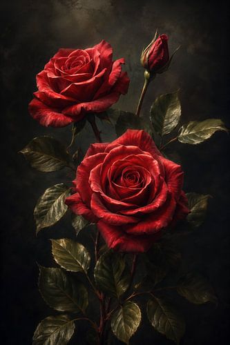 Rote Rose in Blüte