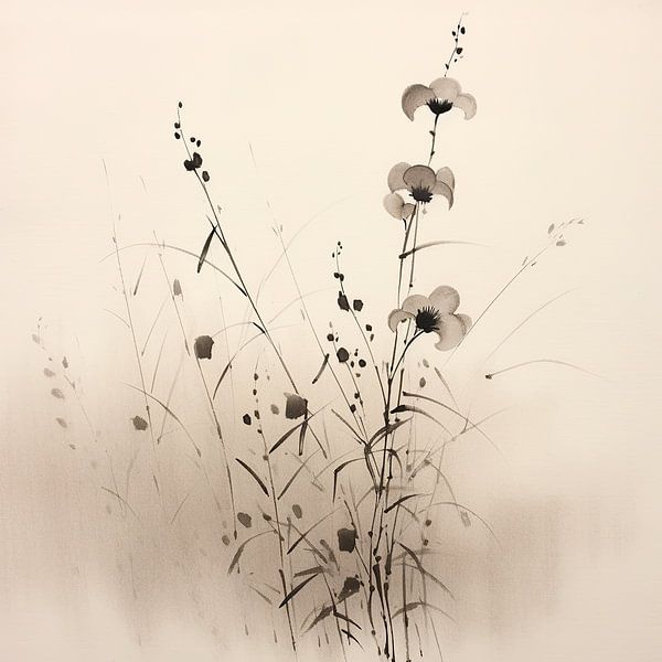Taupe &amp; Beige Painting by ARTEO Paintings