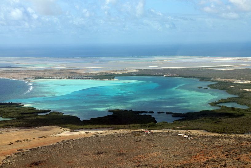 Bonaire von oben, die Bucht von Sorobon. von Silvia Weenink