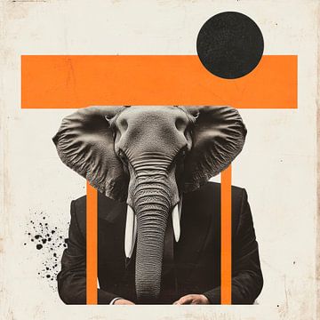The elephant in the suit by Poster Art Shop