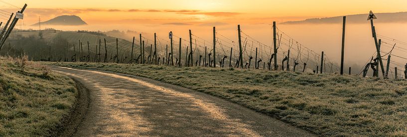 Sunrise over the misty Ahr valley by Heinz Grates