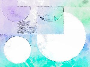 Geometrische Abstraktion in Pastellfarben