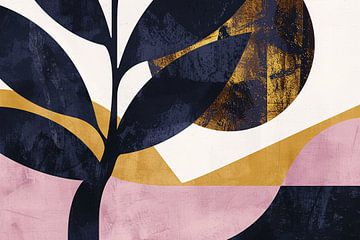 Abstracte geometrische boom in moderne kleuren van Art & Soul Creations