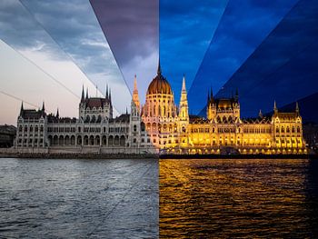 Hungarian Parliament building in time-lapse