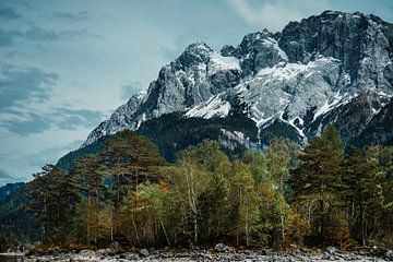 Karwendel massif in autumn. Alpine panorama