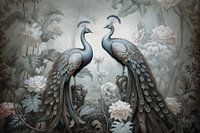 Peacocks in the jungle
