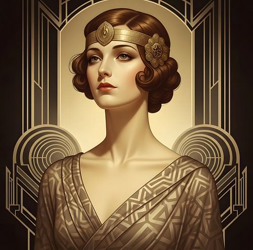 Gouden tijdperk glamour: Art Deco Portret