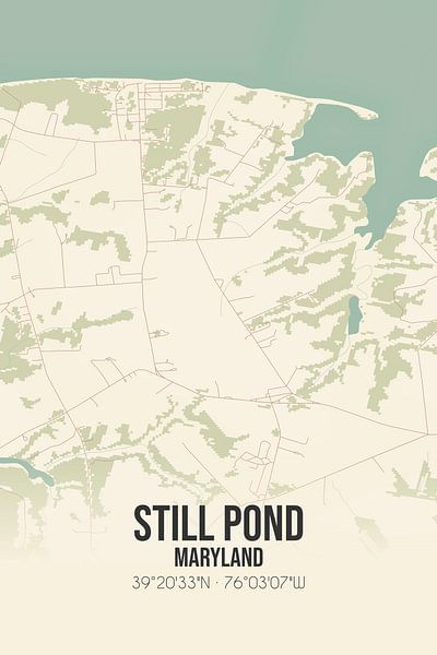 Carte ancienne de Still Pond (Maryland), USA. par Affiches de lieux