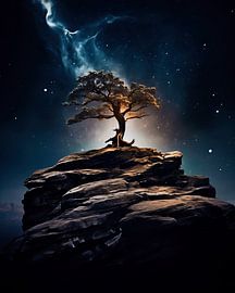 Tree at night